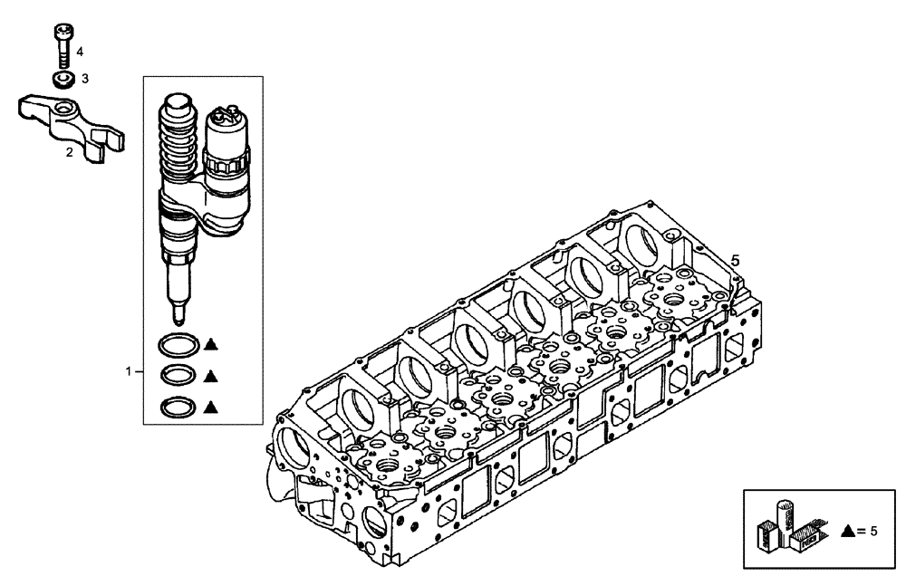 Схема запчастей Case 340B - (01A00000337[001]) - FUEL INJECTOR (84163277) (01) - ENGINE