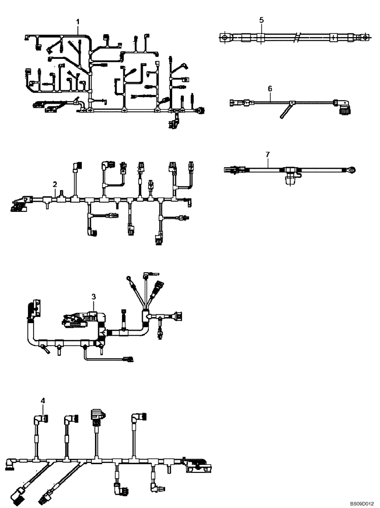 Схема запчастей Case 330B - (67A00002096[001]) - WIRING HARNESSES, OPTIONAL FRAME (P.I.N. HHD0330BN7PG5700 AND AFTER) (84216146) (13) - Electrical System / Decals