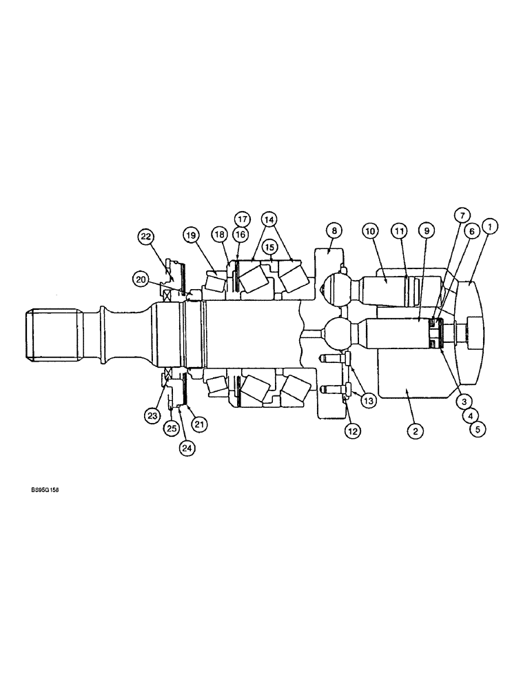 Схема запчастей Case 9060B - (8-164) - HYDRAULIC PUMP, SHAFT DRIVEN PISTON PUMP (08) - HYDRAULICS