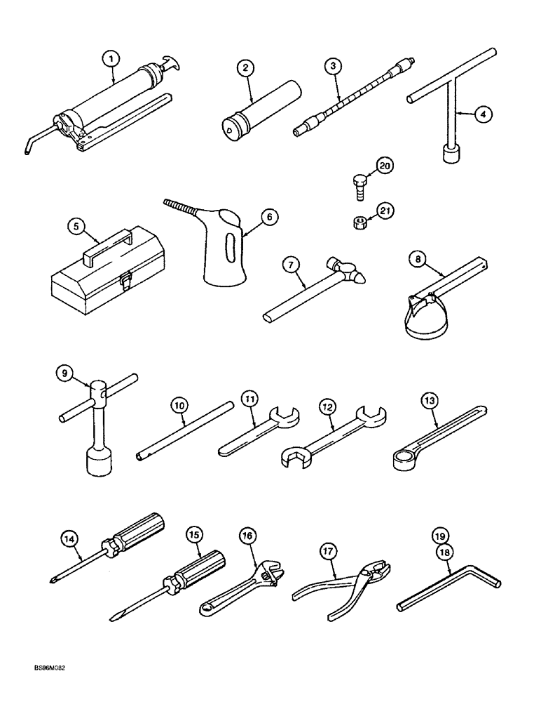 Схема запчастей Case 9060B - (9-110) - TOOLS (09) - CHASSIS