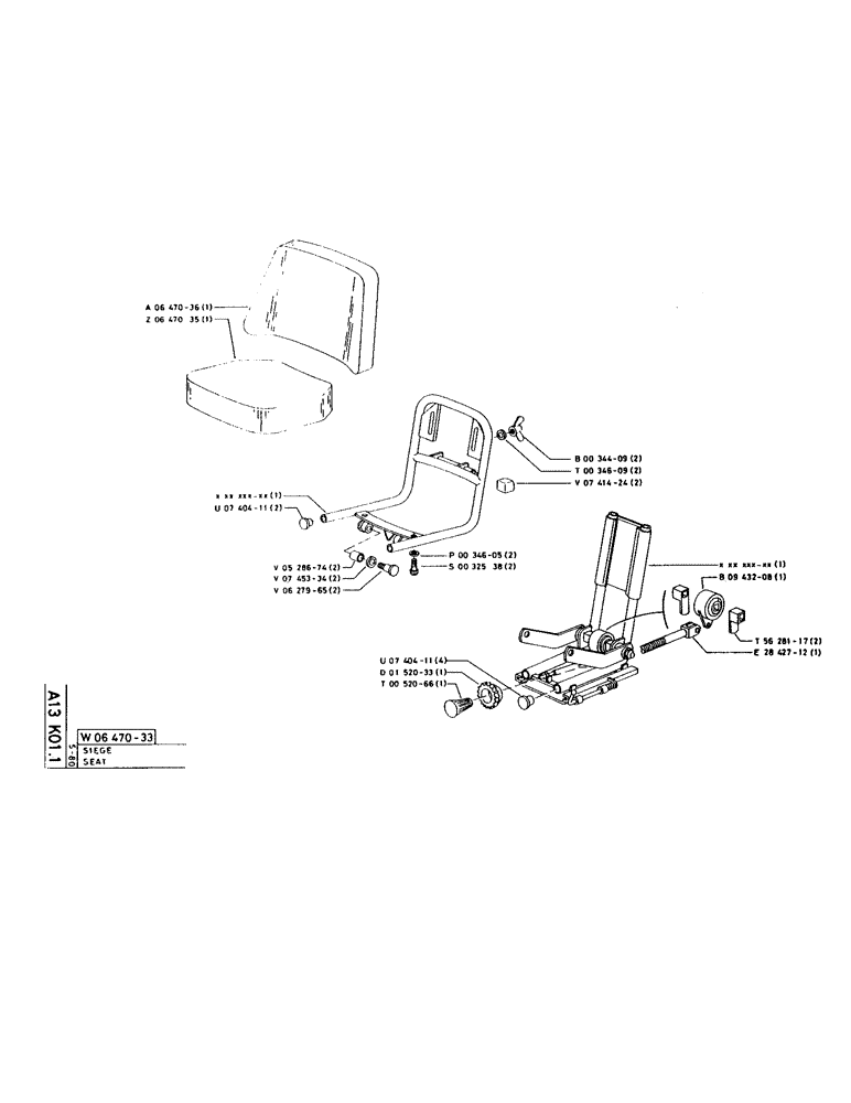 Схема запчастей Case LC80 - (011) - SEAT 