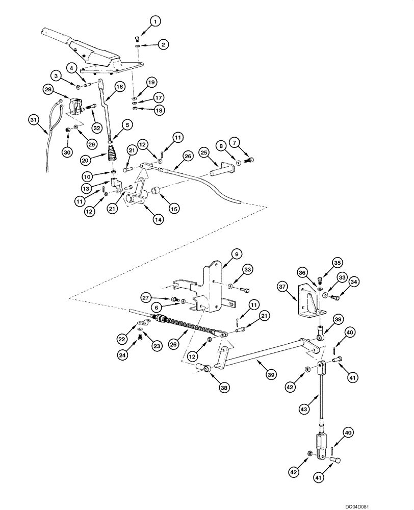 Схема запчастей Case 885 - (07.01[00]) - PARKING BRAKE ASSEMBLY (07) - BRAKES