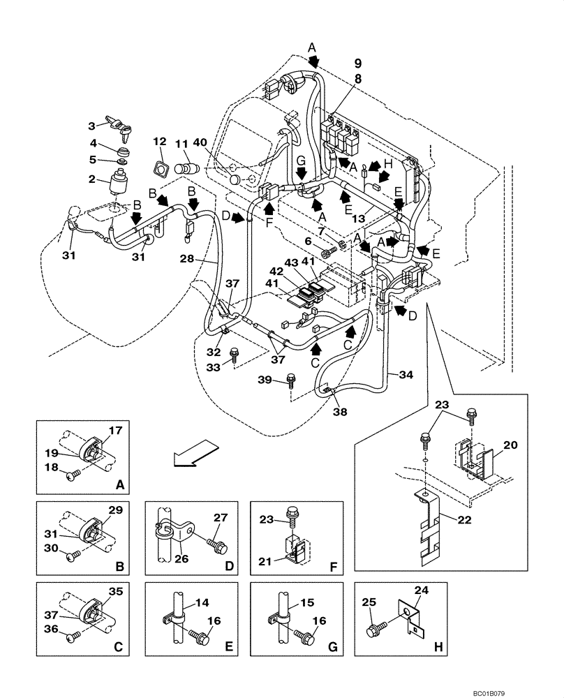 Схема запчастей Case CX160 - (04-02) - ELECTRICAL - CAB (04) - ELECTRICAL SYSTEMS