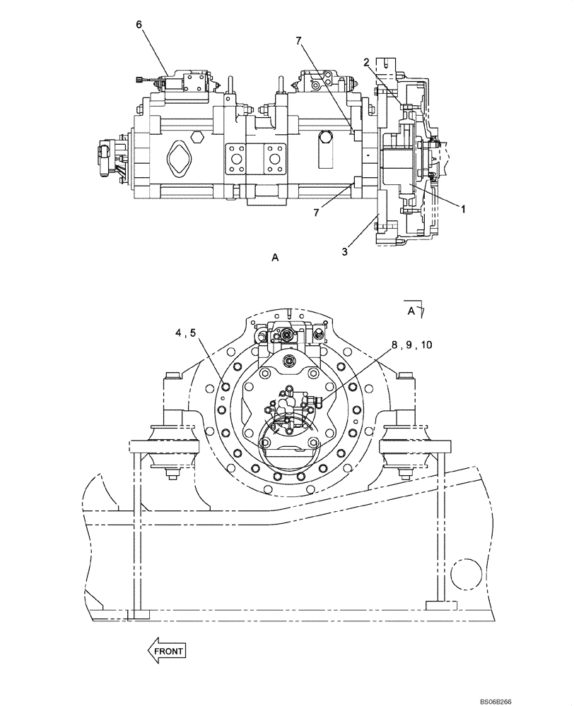 Схема запчастей Case CX700 - (08-002-00[01]) - HYDRAULIC PUMP - COUPLING (08) - HYDRAULICS