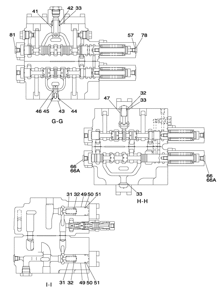 Схема запчастей Case CX350 - (08-177-00[01]) - CONTROL VALVE (08) - HYDRAULICS