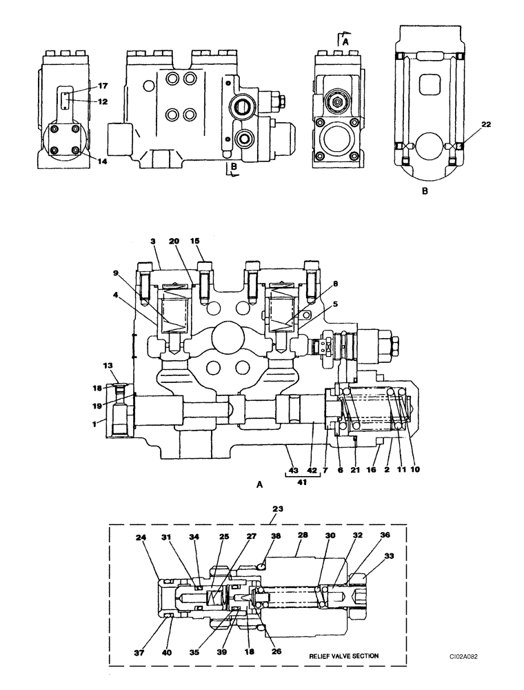 Схема запчастей Case CX330 - (08-401-00[01]) - SAFETY VALVE - DIPPER CYLINDER (08) - HYDRAULICS