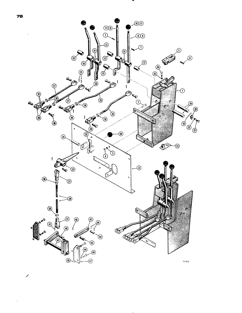 Схема запчастей Case 1150 - (078) - TRANSMISSION CONTROL TOWER (03) - TRANSMISSION