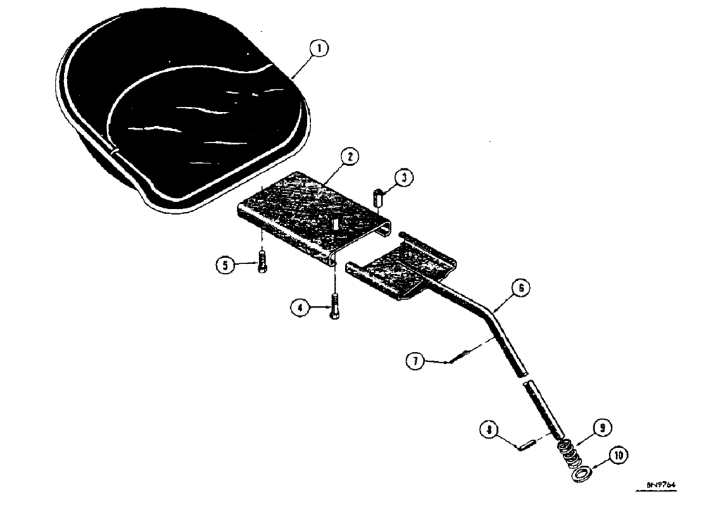 Схема запчастей Case 32S - (074) - BACKHOE SEAT 