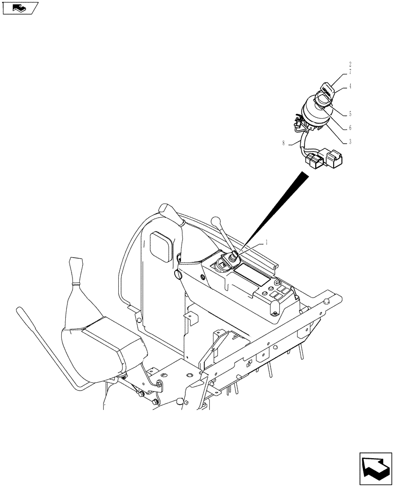 Схема запчастей Case CX27B ASN - (55.518.01) - KEY ASSY (55) - ELECTRICAL SYSTEMS