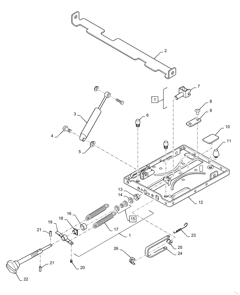 Схема запчастей Case 621F - (90.120.AJ[02]) - SEAT ASSY MECHANICAL SUSPENSION (90) - PLATFORM, CAB, BODYWORK AND DECALS