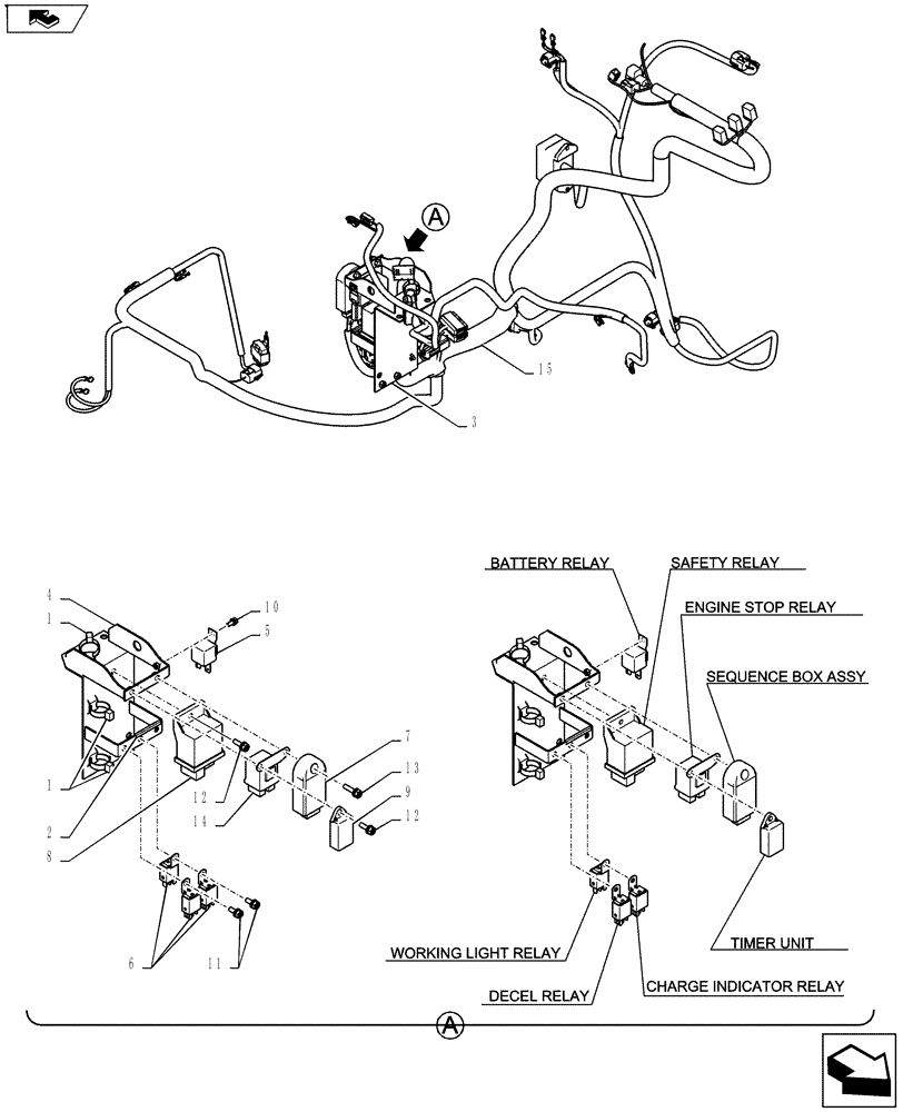 Схема запчастей Case CX27B ASN - (55.440.01) - RELAY BOX ASSY (55) - ELECTRICAL SYSTEMS