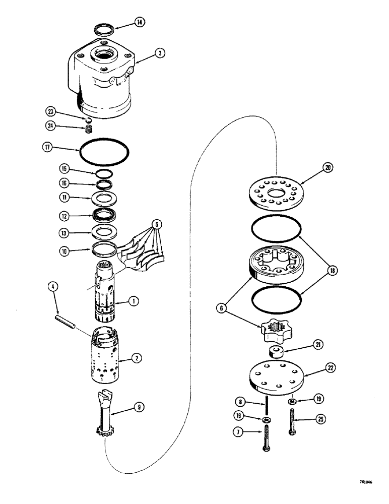 Схема запчастей Case 380CK - (077A) - K946083 STEERING VALVE 