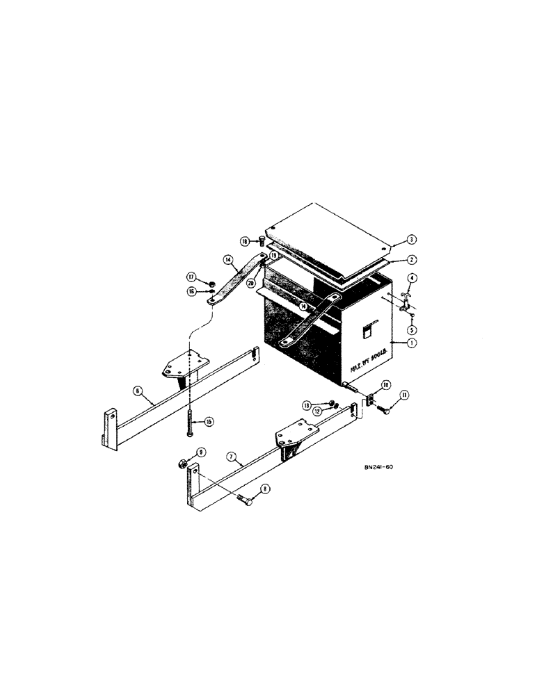 Схема запчастей Case 420B - (236) - 900 LB. REAR WEIGHT BOX FOR LOADER 