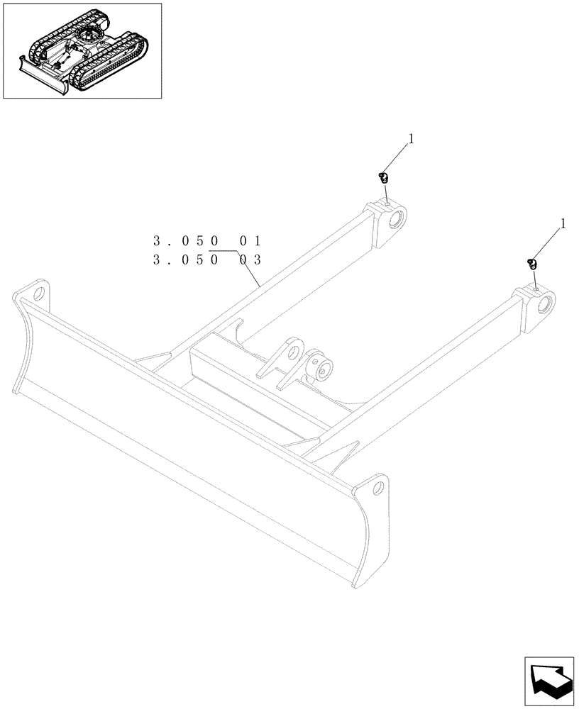 Схема запчастей Case CX16B - (3.050[05]) - DOZER GROUP (86) - DOZER