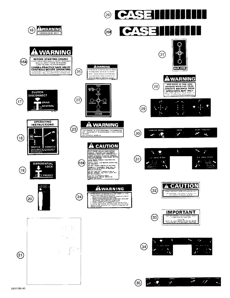 Схема запчастей Case 480F - (9-162) - DECALS (CONTD) (09) - CHASSIS/ATTACHMENTS