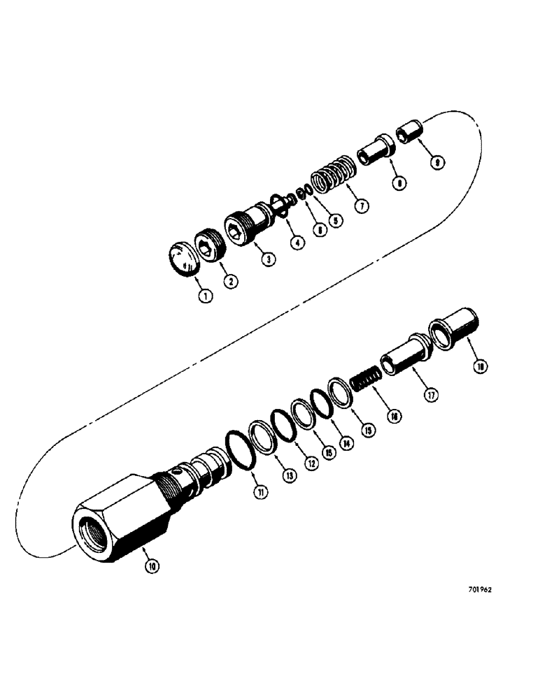 Схема запчастей Case 780 - (356) - LOADER CONTROL VALVE, SECONDARY RELIEF VALVE (08) - HYDRAULICS