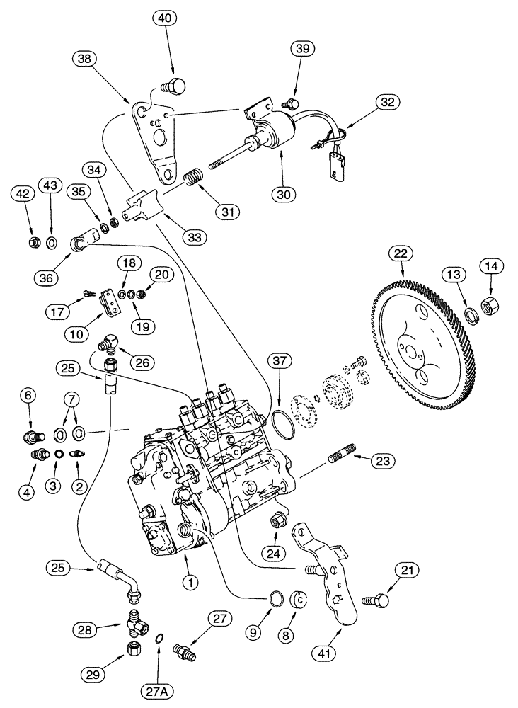 Схема запчастей Case 85XT - (03-11) - FUEL INJECTION PUMP AND DRIVE NORTH AMERICA, JAF0236484 -, 4-390 EMISSIONS CERTIFIED ENGINE (03) - FUEL SYSTEM