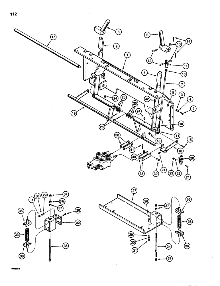 Схема запчастей Case 1835 - (112) - FORWARD, REVERSE, AND LOADER CONTROLS (11) - TRACKS/STEERING