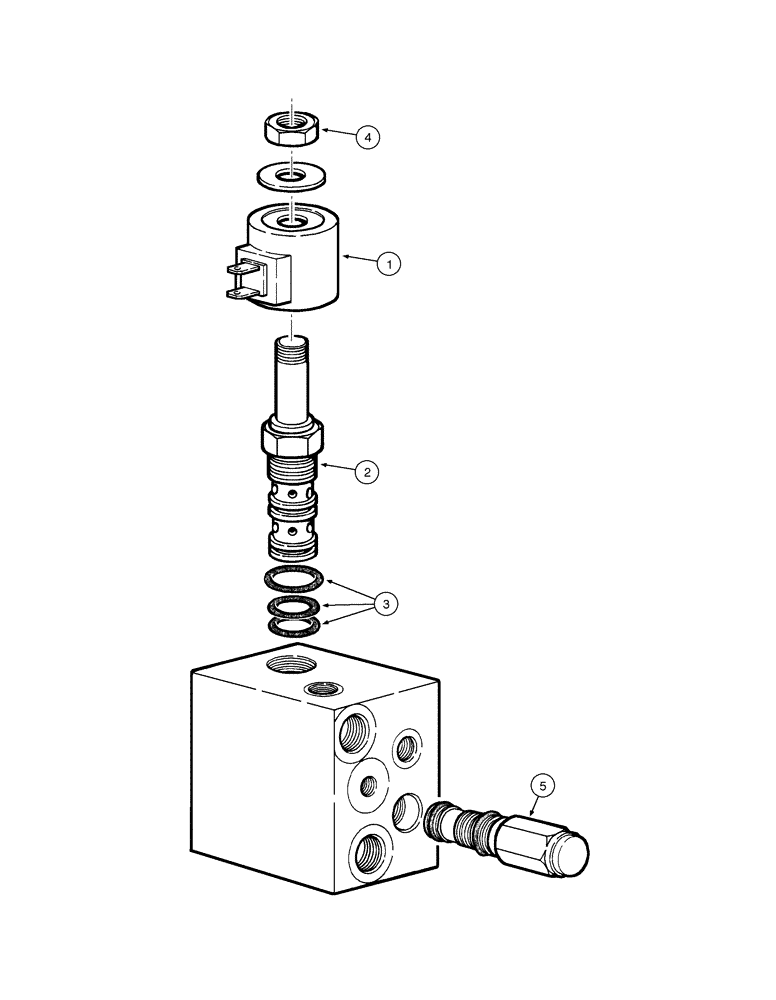 Схема запчастей Case 885 - (08-082[01]) - DIFFERENTIAL LOCK - SOLENOID VALVE (08) - HYDRAULICS