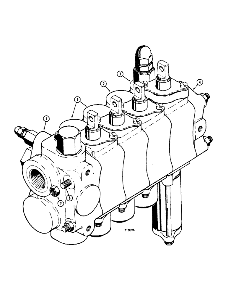 Схема запчастей Case 35 - (324) - 3 POINT HITCH (D52970 CONTROL VALVE) 