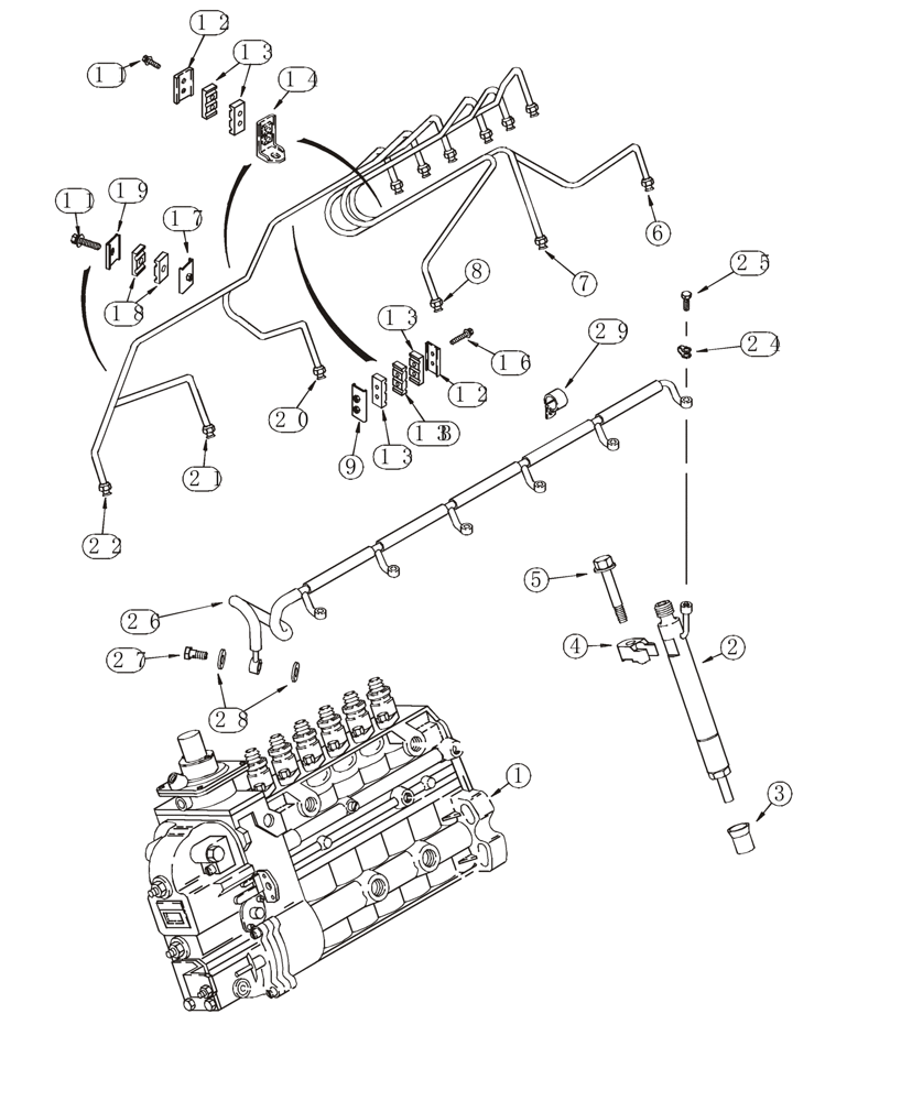 Схема запчастей Case 821C - (03-10) - FUEL INJECTION SYSTEM (03) - FUEL SYSTEM