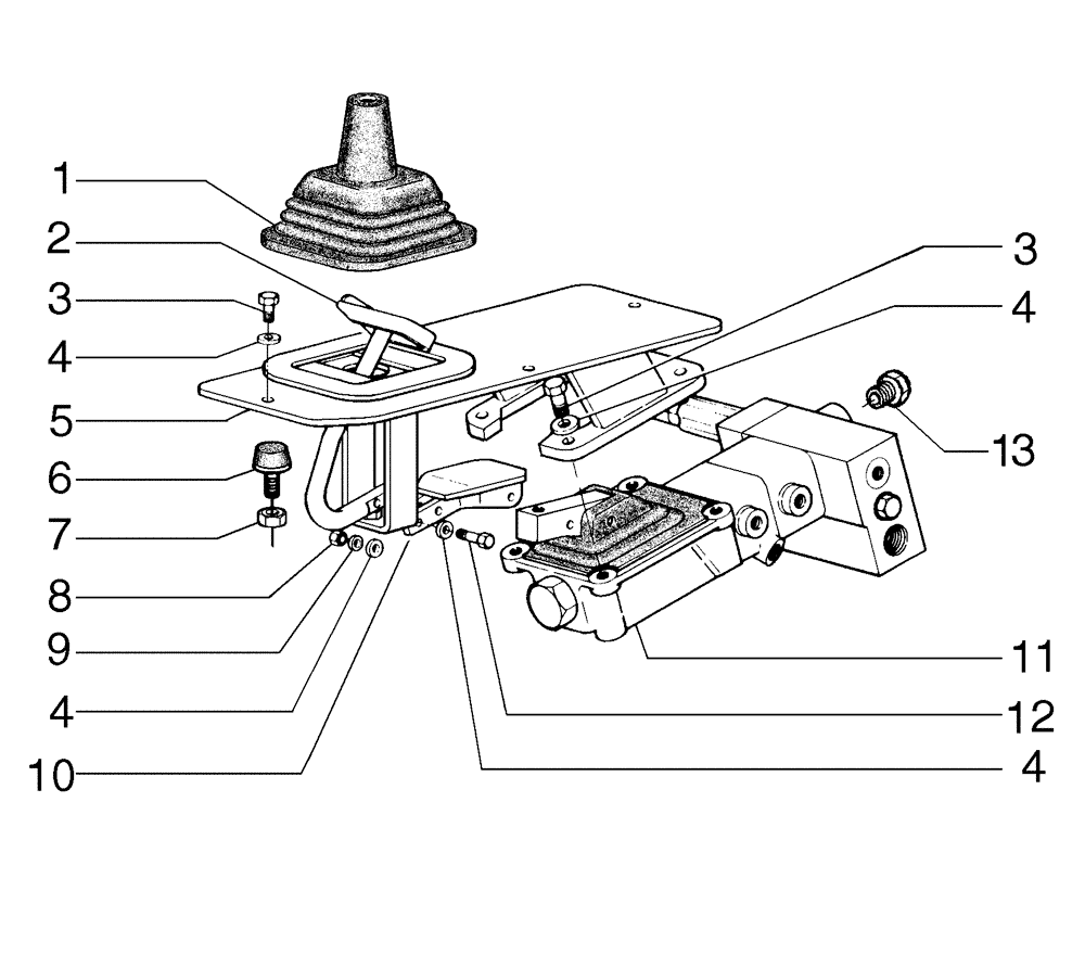 Схема запчастей Case 865B - (07-07[01]) - BRAKE CONTROL, PEDAL (07) - BRAKES