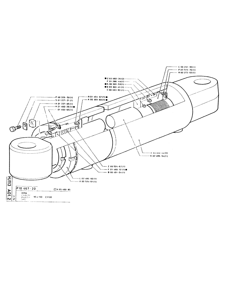 Схема запчастей Case GC120 - (180) - CYLINDER 