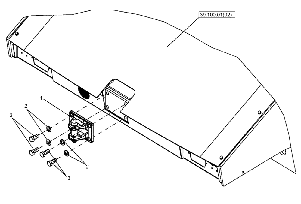 Схема запчастей Case PT240 - (39.110.01[01]) - HITCH-FRONT (GROUP 75-ND144850) (39) - FRAMES AND BALLASTING