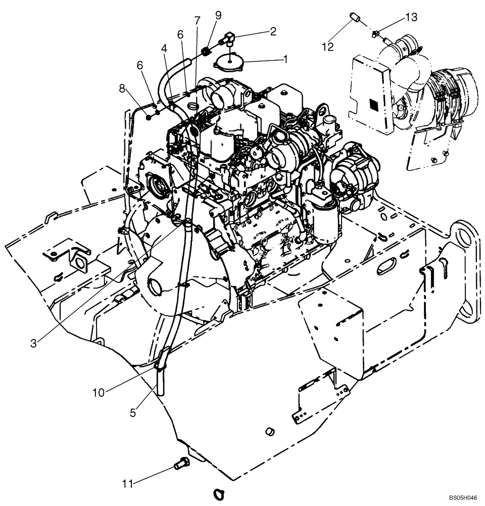 Схема запчастей Case 521D - (02-47) - ENGINE - COLD START SYSTEM (02) - ENGINE