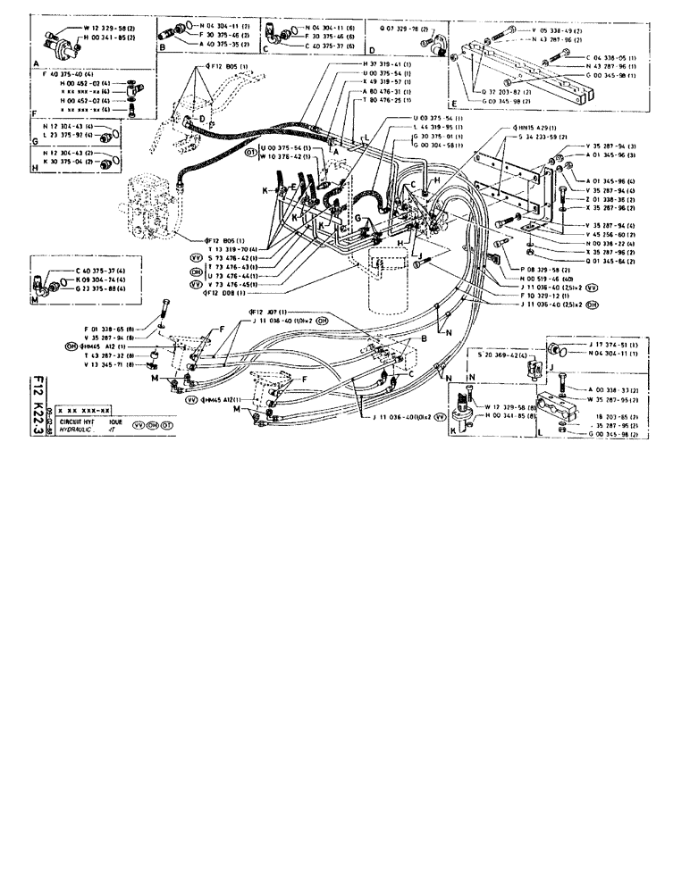 Схема запчастей Case 90BCL - (209) - HYDRAULIC CIRCUIT (07) - HYDRAULIC SYSTEM