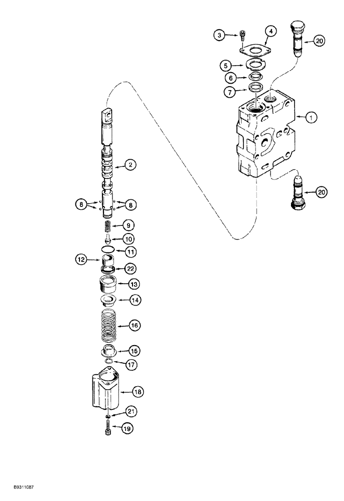 Схема запчастей Case 650G - (8-44) - LIFT SECTION (08) - HYDRAULICS