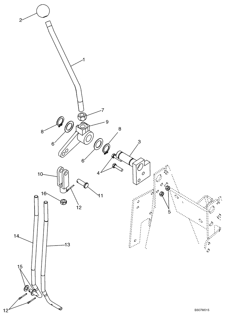 Схема запчастей Case 590SM - (09-20) - CONTROLS - BACKHOE AUXILIARY HYDRAULICS, WITHOUT PILOT CONTROLS (09) - CHASSIS/ATTACHMENTS