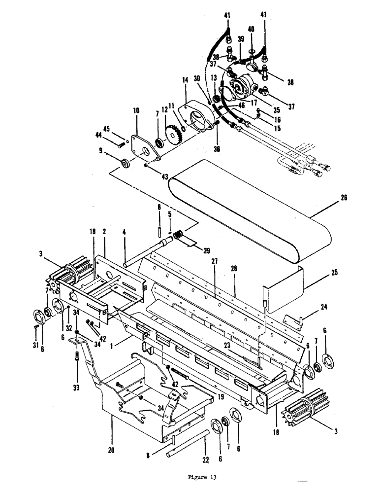 Схема запчастей Case 700 - (28) - CONVEYOR ASSEMBLY 