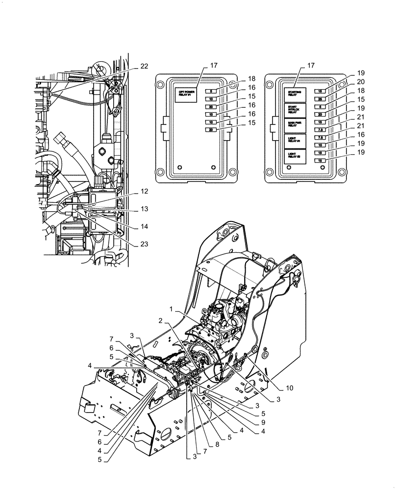 Схема запчастей Case 450 - (04-05) - ELECTRICAL - CHASSIS HARNESS (04) - ELECTRICAL SYSTEMS