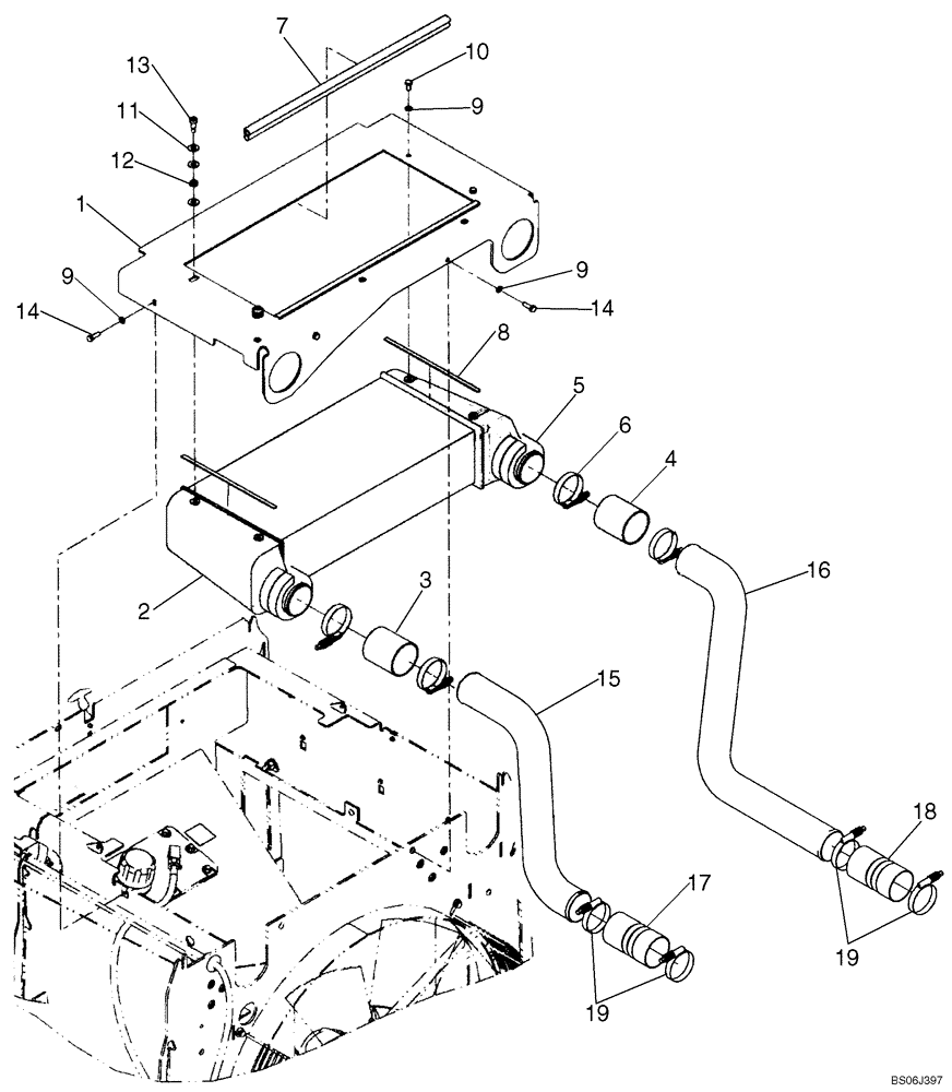 Схема запчастей Case 821E - (02-16) - TURBOCHARGER SYSTEM (02) - ENGINE