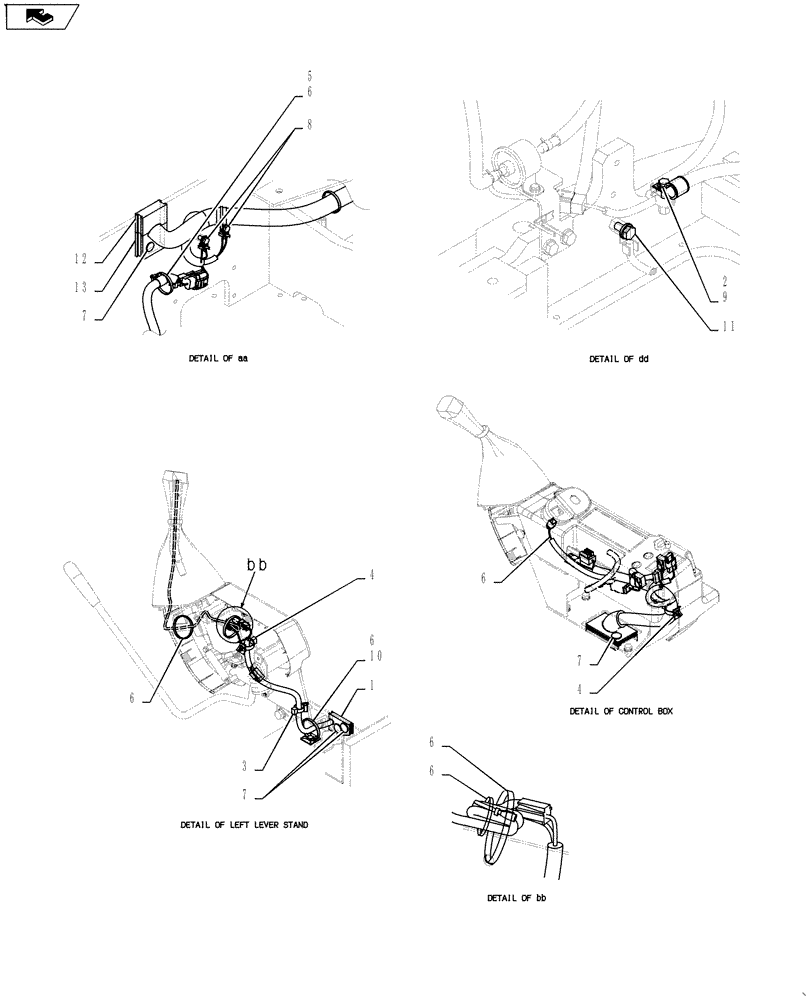 Схема запчастей Case CX55BMSR - (01-078[02]) - ELECTRICAL ASSY, UPPER (55) - ELECTRICAL SYSTEMS