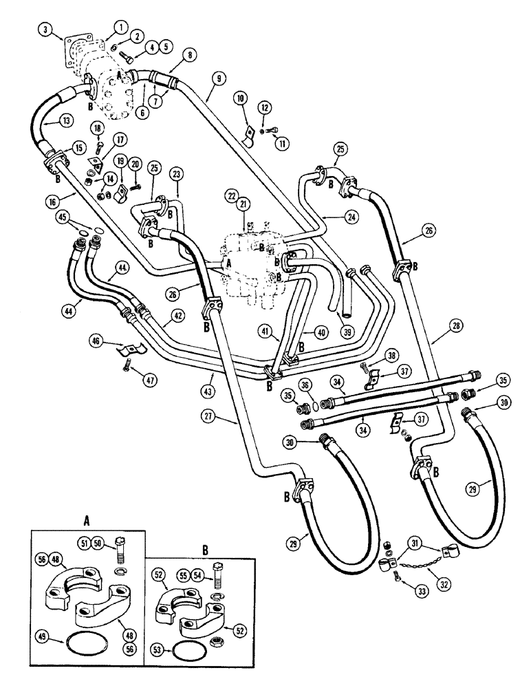 Схема запчастей Case W12 - (168) - BUCKET-LIFT ARM HYDRAULIC SYSTEM (08) - HYDRAULICS