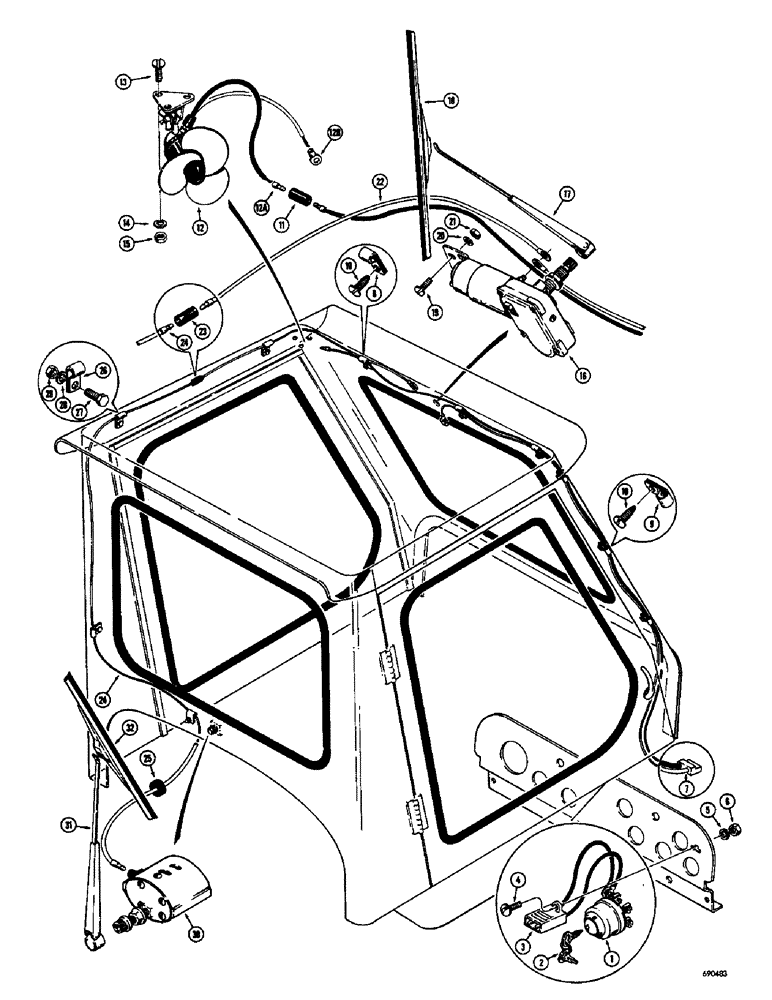 Схема запчастей Case W8B - (240) - CAB ELECTRICAL SYSTEM (06) - ELECTRICAL SYSTEMS