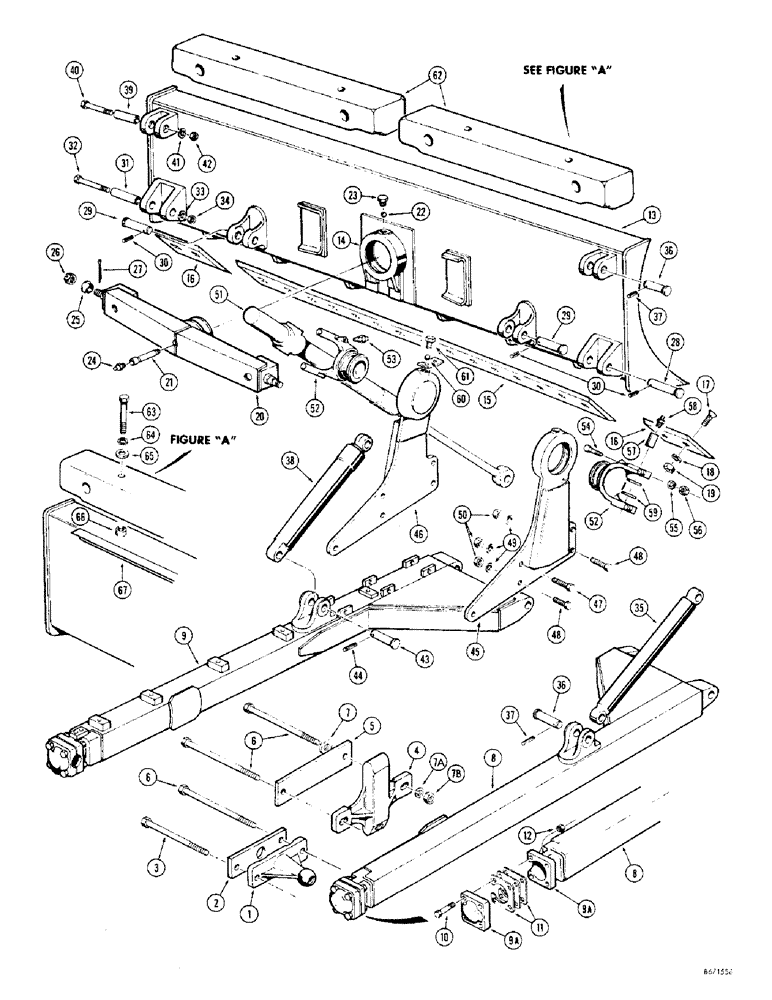 Схема запчастей Case 310G - (226) - POWER TILT DOZER (05) - UPPERSTRUCTURE CHASSIS