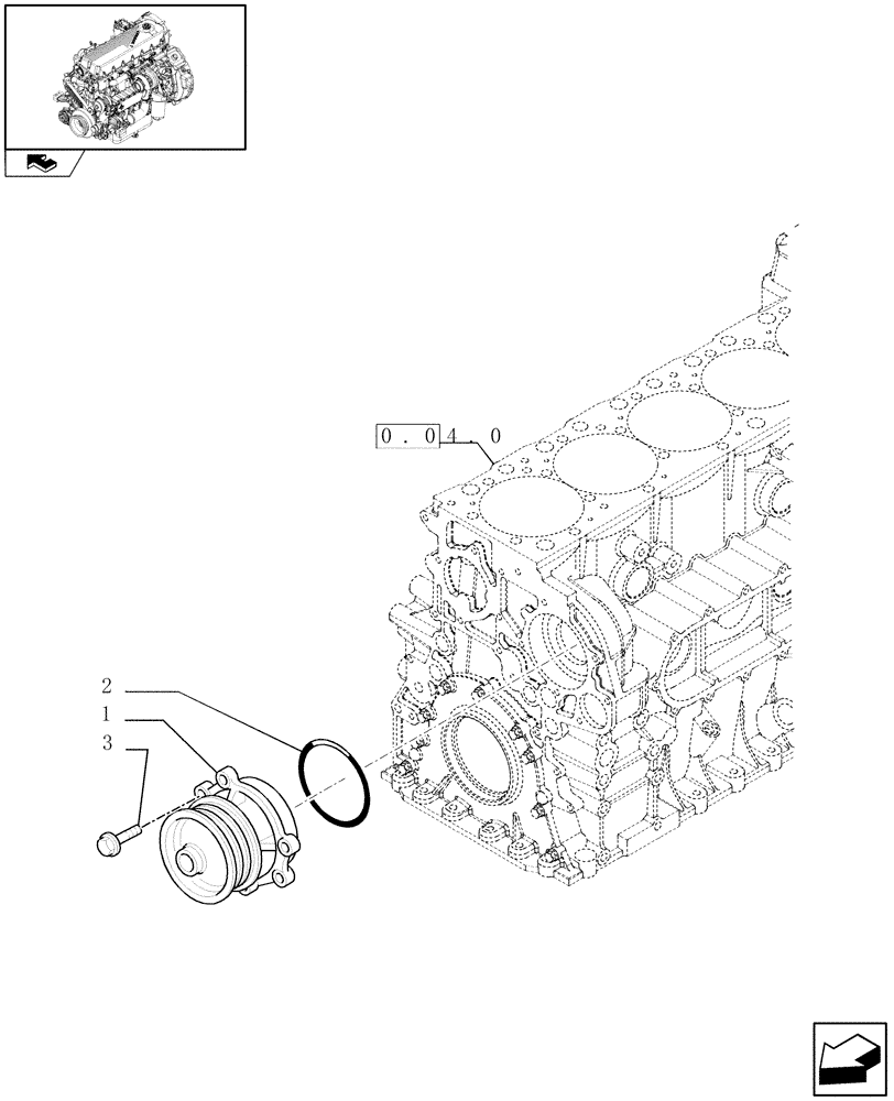 Схема запчастей Case F2CE9684H E003 - (0.32.0) - WATER PUMP & RELATED PARTS (99468768) 