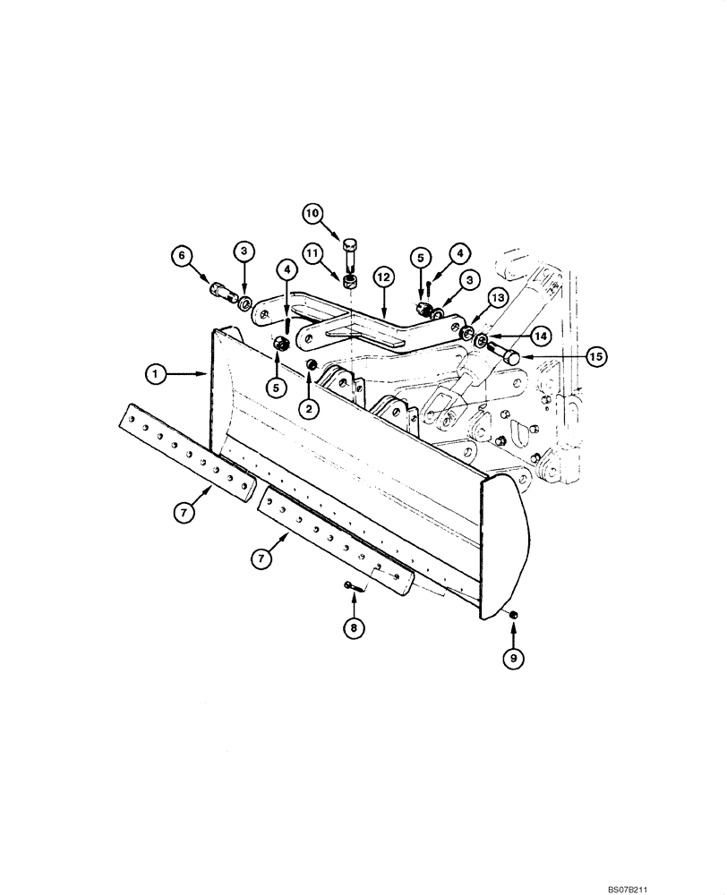 Схема запчастей Case 845 DHP - (09.18[00]) - FRONT BLADE - ASSEMBLY (09) - CHASSIS