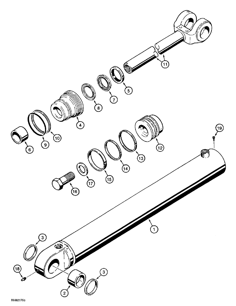 Схема запчастей Case 721B - (8-054) - BUCKET CYLINDERS, XT LOADER (08) - HYDRAULICS