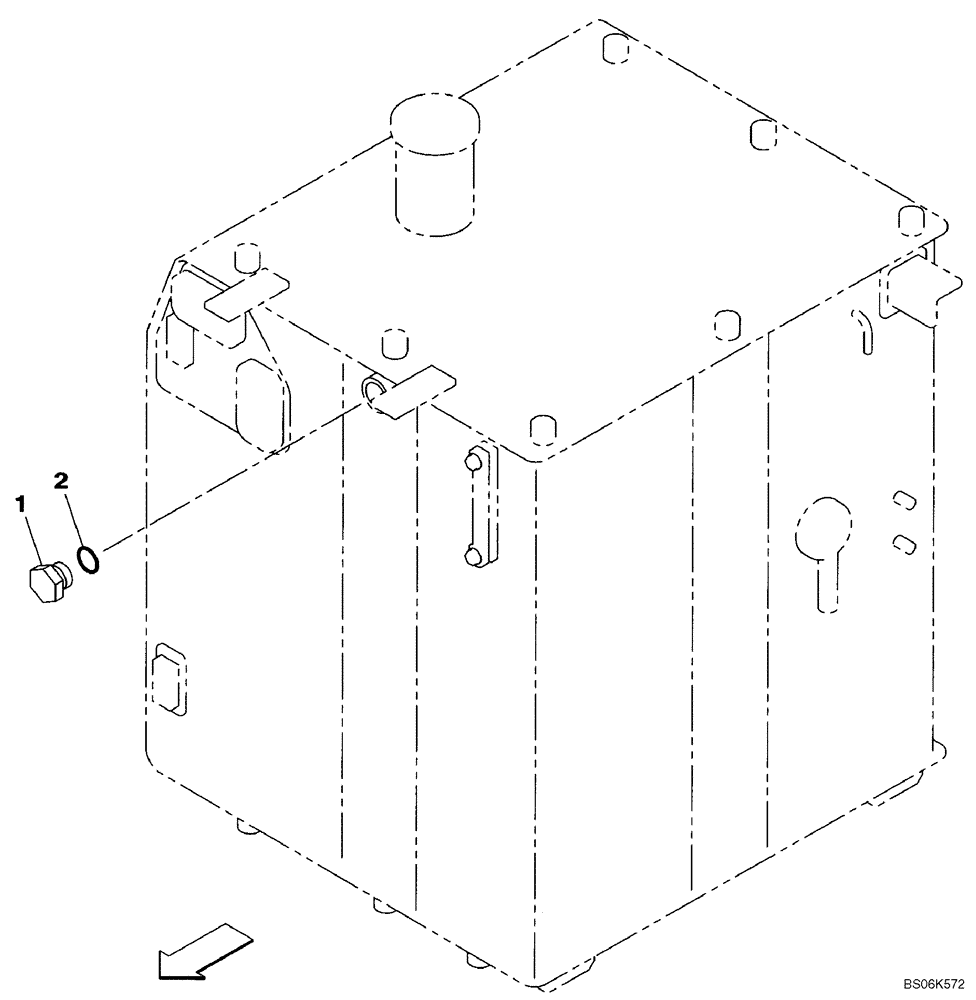 Схема запчастей Case CX240BLR - (08-051) - PLUG (08) - HYDRAULICS