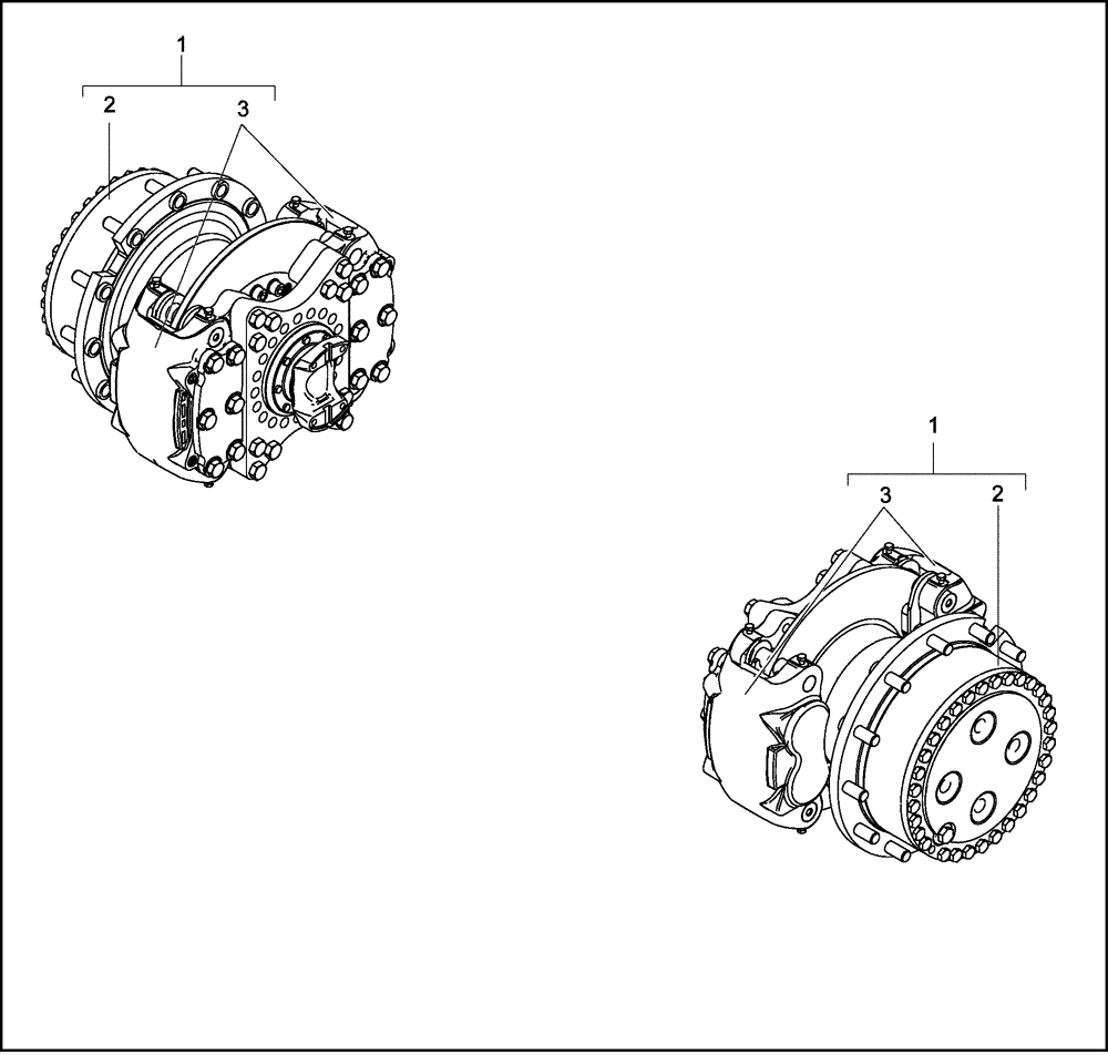 Схема запчастей Case 330B - (30A00000060[001]) - SECTION INDEX, FRONT WHEEL HUB W/DRY BRAKE (89500414810) (11) - AXLES/WHEELS