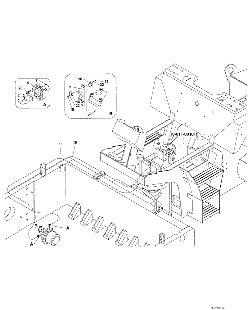 Схема запчастей Case SV212 - (10-003-01[01]) - HYDRAULICS - FRONT DRUM DRIVE ATC (GROUP 311) (ND109733) (08) - HYDRAULICS