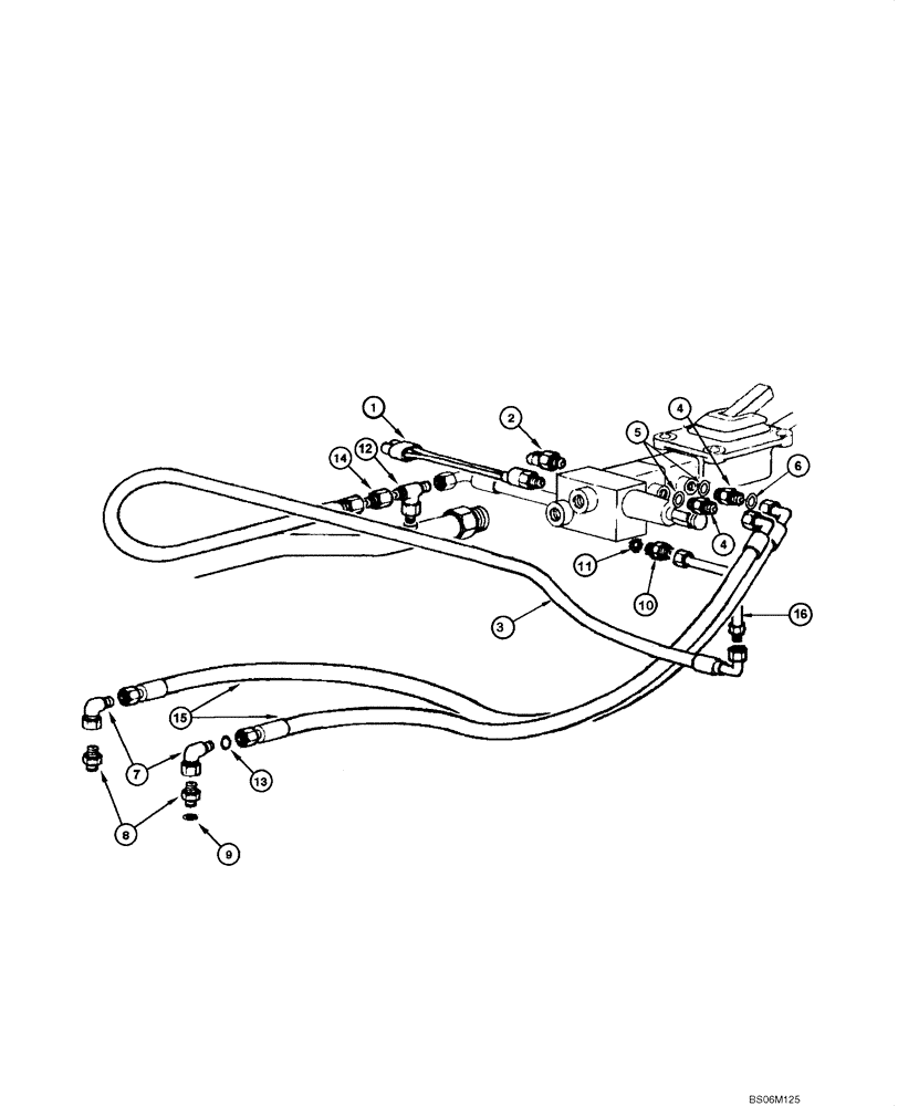 Схема запчастей Case 845 DHP - (07.06[00]) - BRAKE HYDRAULIC CIRCUIT (GRAZIANO) (07) - BRAKES