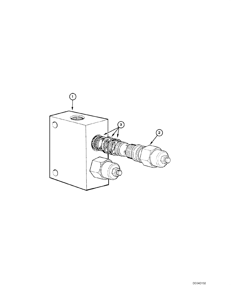 Схема запчастей Case 885 - (08.44[00]) - DISTRIBUTOR - BLADE SIDE SHIFT VALVE (08) - HYDRAULICS