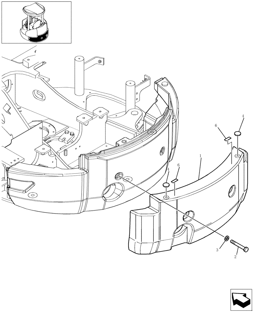 Схема запчастей Case CX20B - (703-19[1]) - COUNTERWEIGHT (GAIN) (39) - FRAMES AND BALLASTING