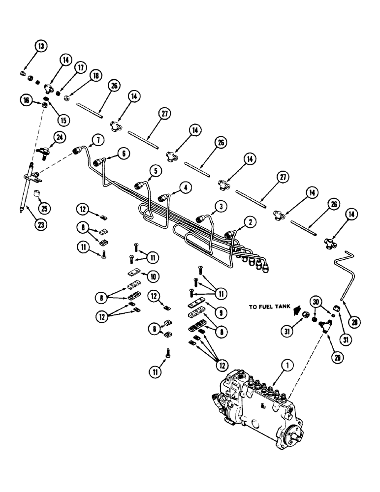 Схема запчастей Case 50 - (3-66) - FUEL INJECTION SYSTEM, 504BDT ENGINE (03) - FUEL SYSTEM