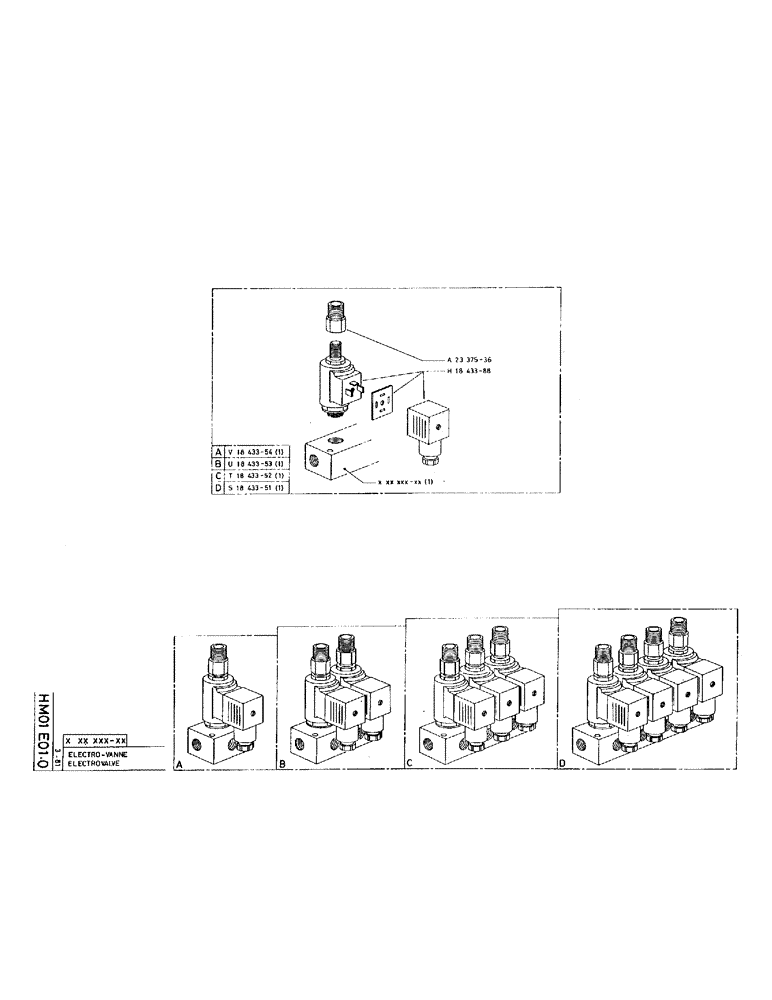 Схема запчастей Case 220 - (B-065) - ELECTROVALVE (07) - HYDRAULIC SYSTEM